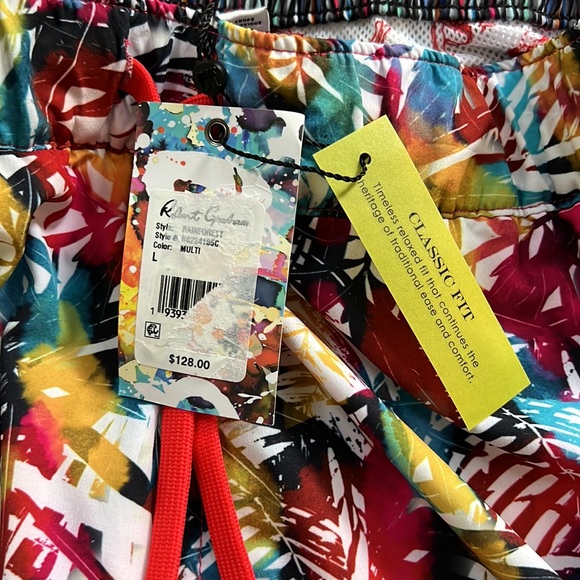 ROBERT GRAHAM Rainforest Tropical Swim Shorts - Picture 9 of 9